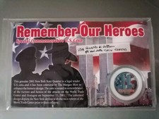 U.S.A Quarto di dollaro Gli eroi delle Twin Towers 2001 Bolaffi Argento Raro