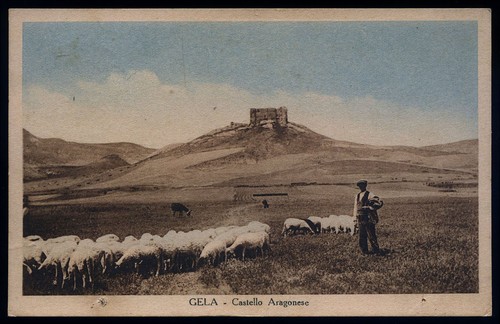 Cartolina gela castello - gela,