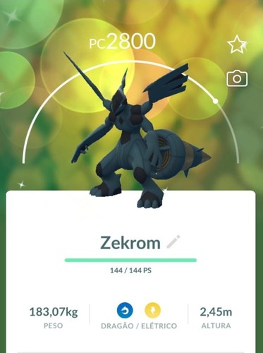 Pokémon shiny zekrom - pokémon, go