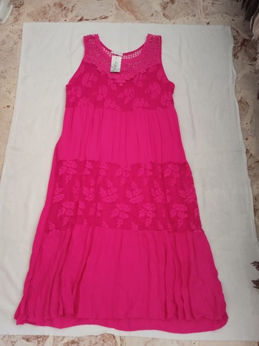 Vestito lungo estivo rosa con