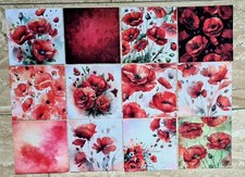 Carta scrapbooking papaveri 12