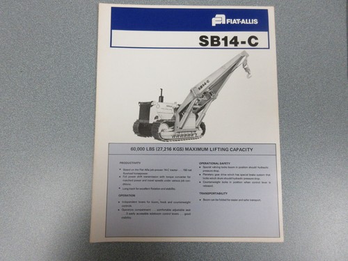Fiat allis sb14 depliant - fiat, sb14-c