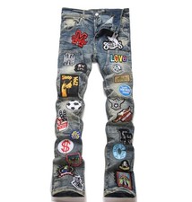 Jeans uomo retrò blu denim