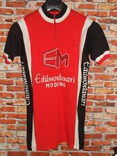 EROICA MAGLIA SHIRT BICI CICLISMO VINTAGE 60'S MODENA 50% LANA RICAMATA