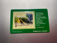 2012 Tessera Filatelica Plastic Card - Vini DOCG Primitivo di Manduria