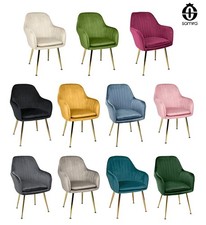 Sedia da pranzo in velluto poltroncina vintage mod. Celine