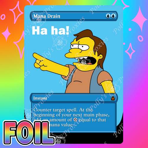 Mana drain foil proxy card - proxy,