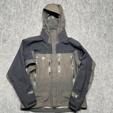 Giacca Mountain Hardwear Uomo Medium Tan Marrone Nero GoreTex XCR con Cappuccio Pioggia