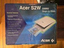 NUOVO Acer S2W 3300U USB Flatbed Scanner | 600x1200 dpi | Vintage "Scan to Web"