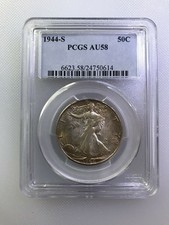 1944-S MEZZO DOLLARO LIBERTY A