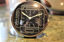 OROLOGIO SVEGLIA SWIZA 8 GIORNI FUNZIONAMENTO MECCANICO METALLO CROM