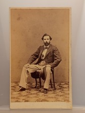 CDV Alinari, Firenze, Ritratto di gentiluomo, 1860 Ca. (S1695)
