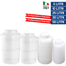 FUSTO CONTENITORE BIDONE BOCCA LARGA ALIMENTI ACQUA VINO LATTE 10 25 50LT 31031V