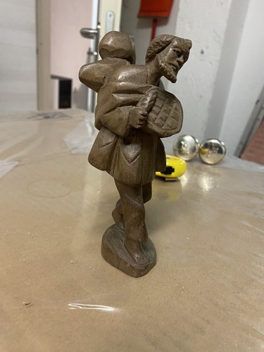 Antica scultura statua legno - antica,
