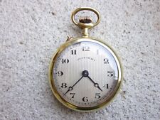 OROLOGIO DA TASCA OLIVIERI CASSA COLOR ORO A TRENO FERROVIE DELLO STATO TASCHINO