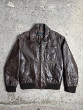 Giubbotto Giacca Vintage Testa di Moro vera Pelle Made in Italy Uomo Taglia L 50