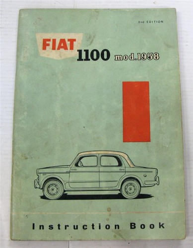 Fiat 1100 manuale proprietario - 1100,