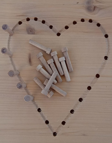 Pannello legno con - pannello, cuore