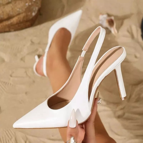 Decolte slingback donna bianco - decolte,
