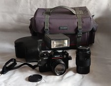 Fuji Fujica STX-2 Nera con 2 obiettivi Flash Custodie e Borsa