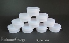 contenitori barattoli plastica vasetti 5g x10 tappo pressione creme cosmetica
