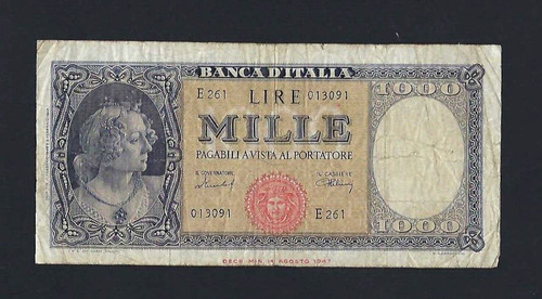 Repubblica italiana 1000 lire - italiana,