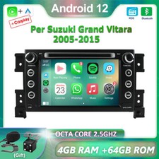 Autoradio Navigatore Android 12 CarPlay Per Suzuki Grand Vitara 2005-2015 4G+64G