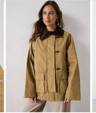 Mango Cappotto Donna Fienile Chore Giacca Parka Oversize Large