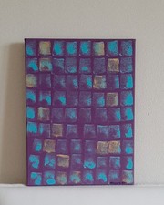 Quadro astratto dipinto a mano su tela cm. 40x30