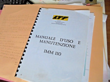 Manuale d'istruzioni Dichiarazione di conformità TRAPANO/MASCHIATRICE IMM 110