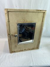 Vintage Originale 1950 Armadio Parete Farmacia IN Metallo Farmaci