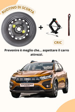 Ruotino di Scorta 16" per DACIA SANDERO STEPWAY (solo con 205/60R16) con Cric