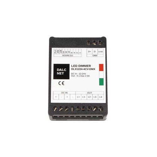 Dlx1224 4cv dmx - led, dimmer