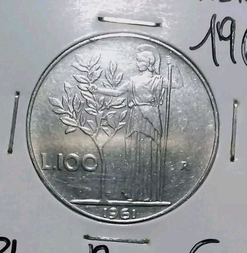100 lire minerva 1961 spl - 100,