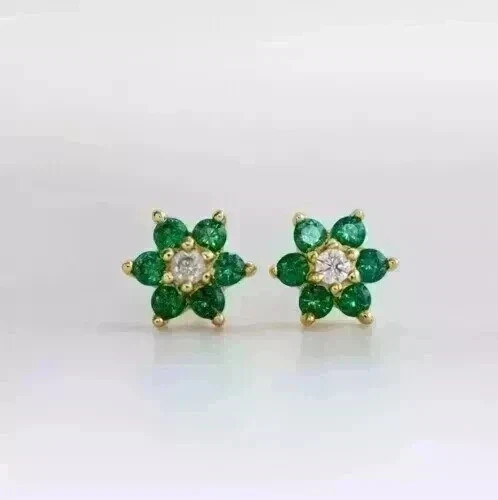 Orecchini perno fiore - perno,