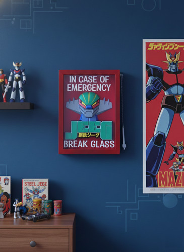 Jeeg robot shadow box fan - robot, 3d