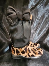 Prada Girls Leopard Black Bow