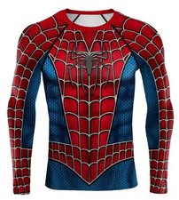 Tuta Compressione Spider-Man Uomo 3D Invernale | Maglia Sportiva  Maniche Lunghe
