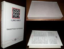 I lirici greci, Età arcaica, F.M. Pontani, 1°Ed. I Millenni Einaudi 1969.