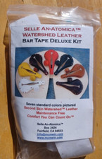 Selle Anatomica SMP BAR TAPE DELUXE KIT Nastro manubrio bacino idrografico in pelle - Rosa