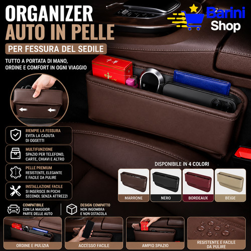 Organizer auto pelle per - auto,