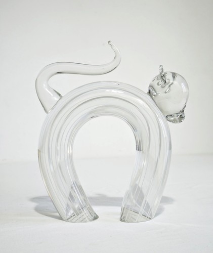 Scultura gatto vetro - scultura,