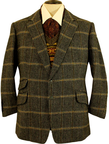 Giacca tweed grigio quadri - grigio, a