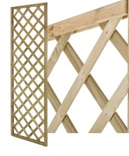 Pannello grigliato in legno impregnato per staccionata recinzione 40X180 