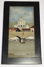 MOSAICO FIORENTINO SU PIETRA FIRMATO MONTANARI