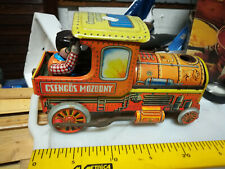 VECCHIO GIOCATTOLO LOCOMOTIVA Trenino  in LATTA - A MOLLA 