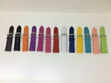 CINTURINO PER OROLOGIO SIMILPELLE PITONATO COLORI VARI 12 14 16 18 20 22 24 26mm