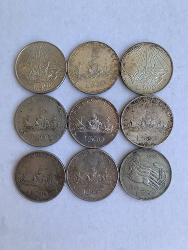 Lotto monete 500 lire - lotto, 9