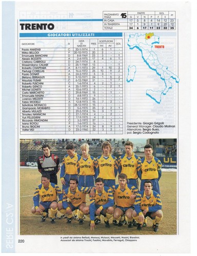 Trento serie 1993 1994 - c2/a, 1993-1994