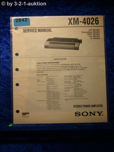 Sony service manual - sony, xm